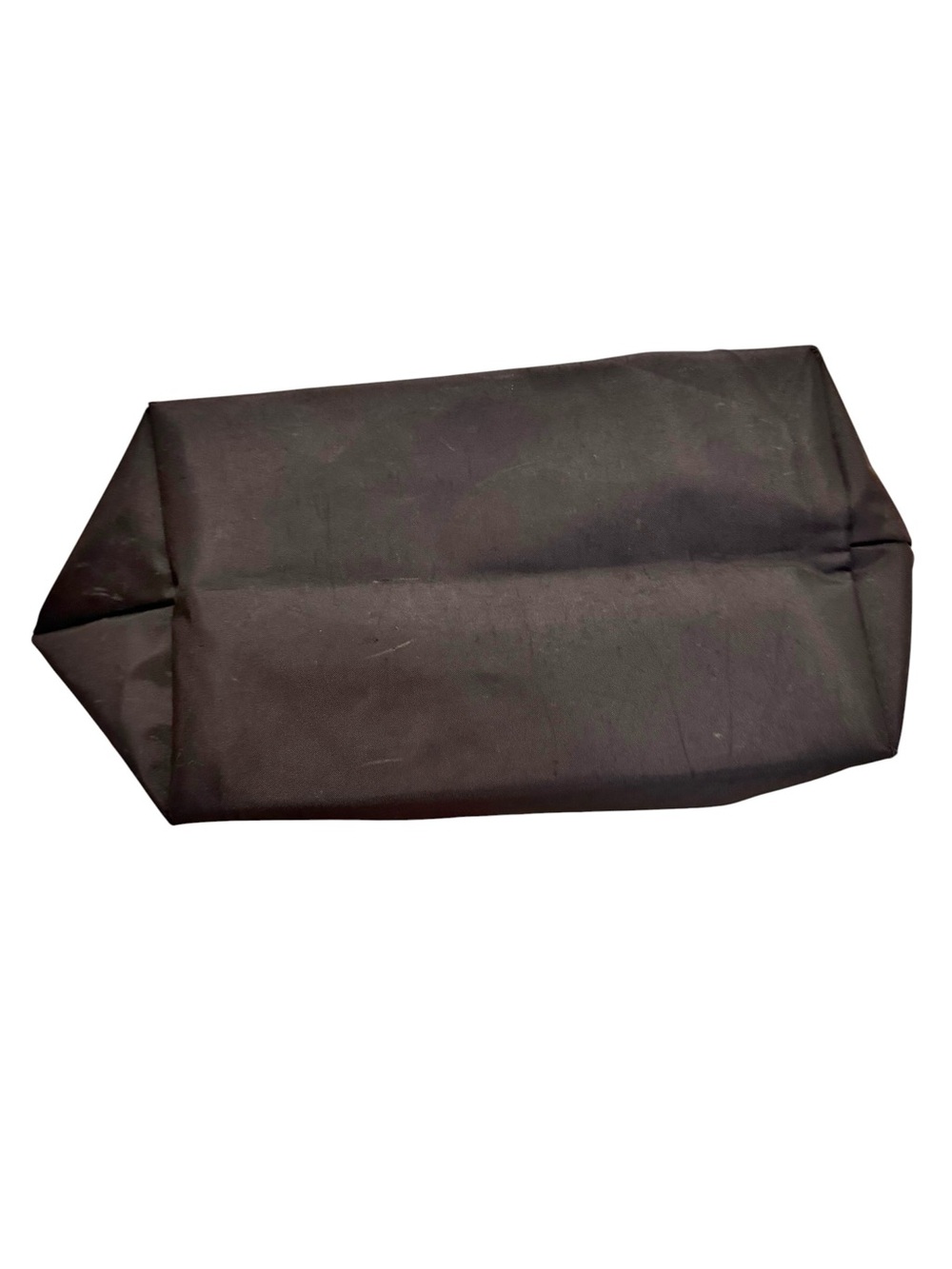 Longchamp Le Pilage Large Black Nylon Canvas Bag Leather Handle Tote Travel - Picture 5 of 16